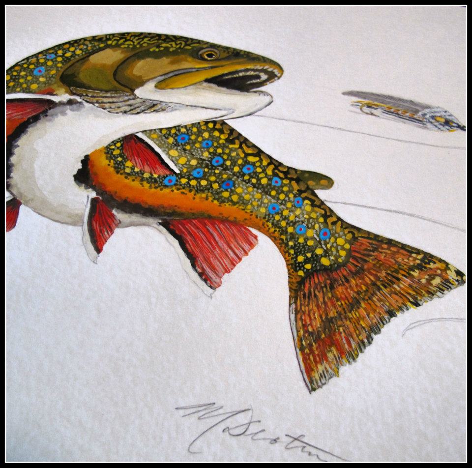 Brook Trout and Grey Ghost by Michael Decoteau Brook Trout and Grey Ghost by Michael Decoteau